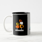 Retro-Dekoration Zweifarbige Tasse (Links)