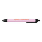 Retro-Dekorativer Rosa-Orange-Stift Kugelschreiber (Unterseite)