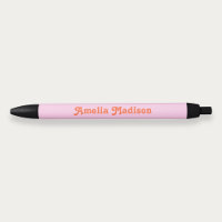 Retro-Dekorativer Rosa-Orange-Stift