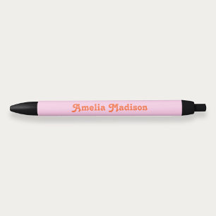 Retro-Dekorativer Rosa-Orange-Stift Kugelschreiber