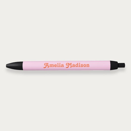 Retro-Dekorativer Rosa-Orange-Stift Kugelschreiber
