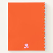 Retro-Dekoratives Einfaches Pink Orange Notizblock (Rückseite)