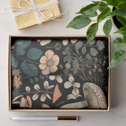 Retro Dekoupage Pilze & Flora Collection Seidenpapier (Geschenk)