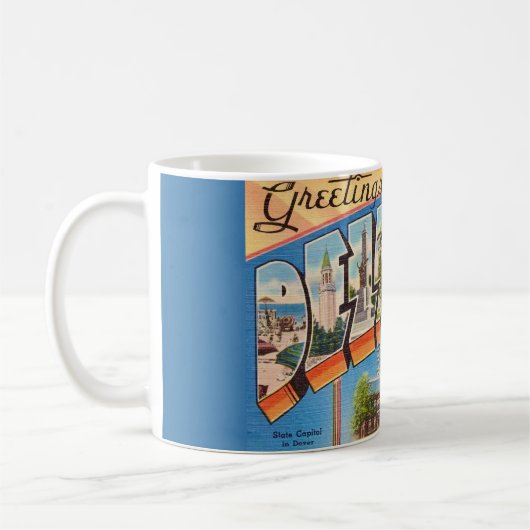 Retro Delaware Greeting Mug Kaffeetasse (Links)