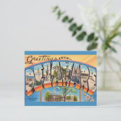 Retro Delaware Grüße Postkarte (Stehend Vorderseite)