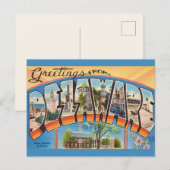 Retro Delaware Grüße Postkarte (Vorne/Hinten)