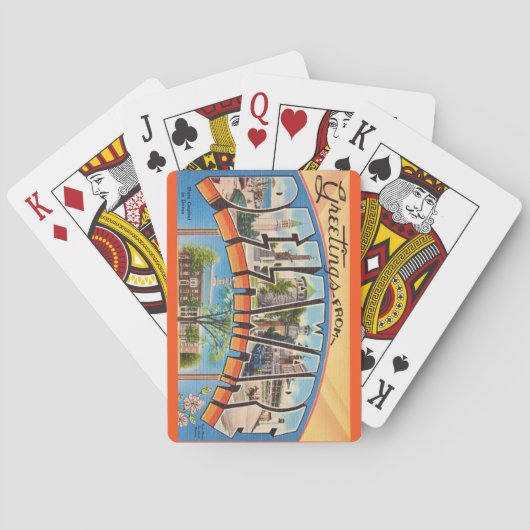 Retro Delaware Grußkarten Spielkarten (Rückseite)