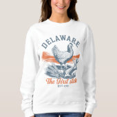 Retro Delaware State Pride Graphic Sweatshirt (Vorderseite)
