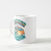 Retro-Delfin tropisch / Strand-Sommerferien Kaffeetasse (Vorderseite Links)
