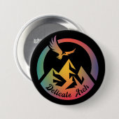 Retro Delicate Arch Wanderung Sonnenuntergang Button (Vorne & Hinten)