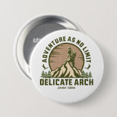 Retro Delicate Arch Wanderung Sonnenuntergang T -  Button (Vorne & Hinten)