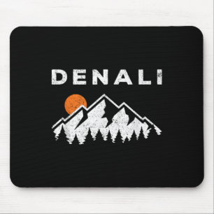 Retro Denali Nationalpark Berge Vintage Alask Mousepad
