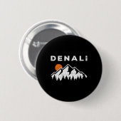Retro Denali Nationalpark Vintage Alaska Button (Vorne & Hinten)