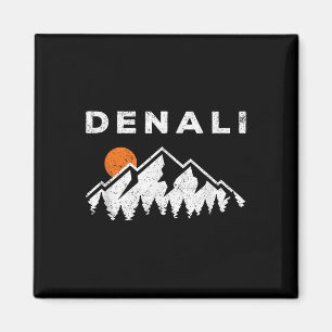 Retro Denali Nationalpark Vintage Alaska Magnet