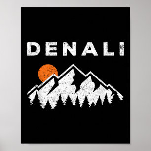 Retro Denali Nationalpark Vintage Alaska Poster