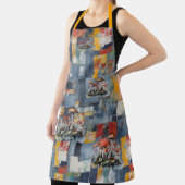 Retro Denim Patchwork mit Pilzen Schürze (InSitu)