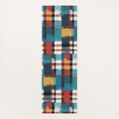 Retro Denim Patchwork-Pflanze und Wildblume-Pots Yogamatte (Rückseite)