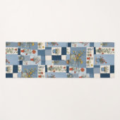 Retro Denim Patchwork-Pflanze und Wildblume-Pots Yogamatte (Vorderseite (Horizontal))