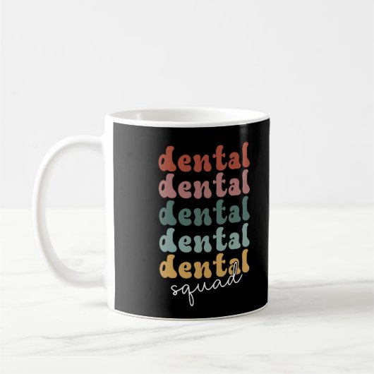Retro Dental Squad | Dental Team | Zahnärzte Kaffeetasse (Links)