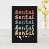 Retro Dental Squad | Dental Team | Zahnärzte Karte (Gelbe Blume)