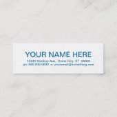 Retro DENTIST Mini Visitenkarte (Rückseite)