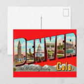 Retro Denver Colorado Postcard Postkarte (Vorne/Hinten)