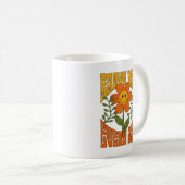 Retro der 70er Jahre Lächelnde Daisy-Blume Kaffeetasse (VorderseiteRechts)