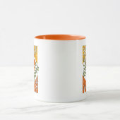 Retro der 70er Jahre Lächelnde Daisy-Blume Tasse (Zentrum)