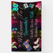 Retro der 80er Jahre, zurück zu den 80er Jahren Banner (Vertikal)