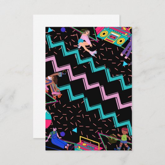 Retro der 90er dankeskarte (Vorne/Hinten)