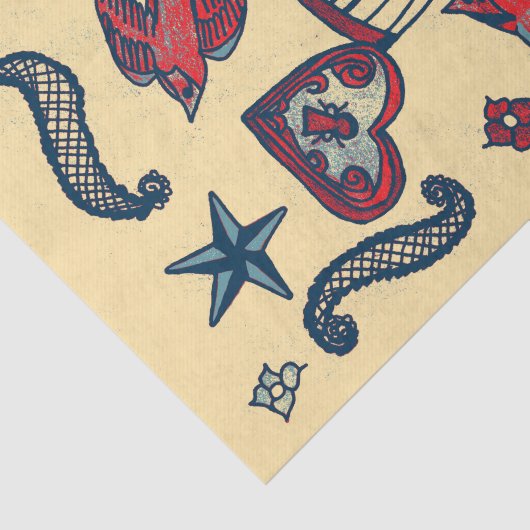 Retro der alten Schule Seidenpapier (Ausschnitt)