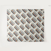 Retro der Besten kassette Muster Hochzeit Wandteppich (Vorderseite (Horizontal))