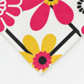 Retro der Blume, heller Retro, blumengeschmückt, r Fleecedecke (Ecke)