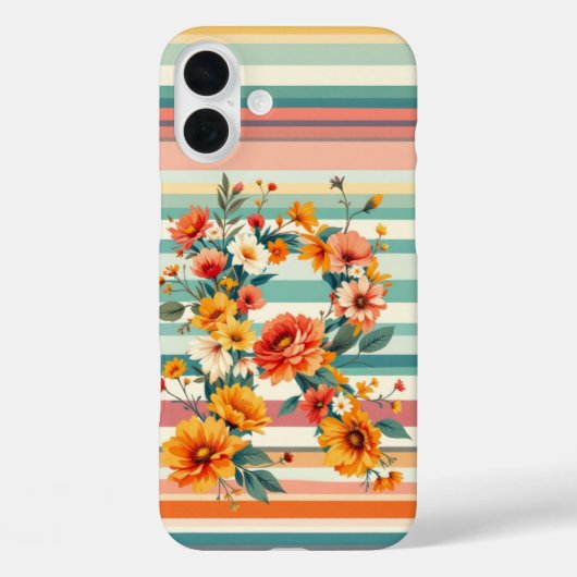 Retro der Blume Streifen (R) Case-Mate iPhone Hülle (Rückseite)