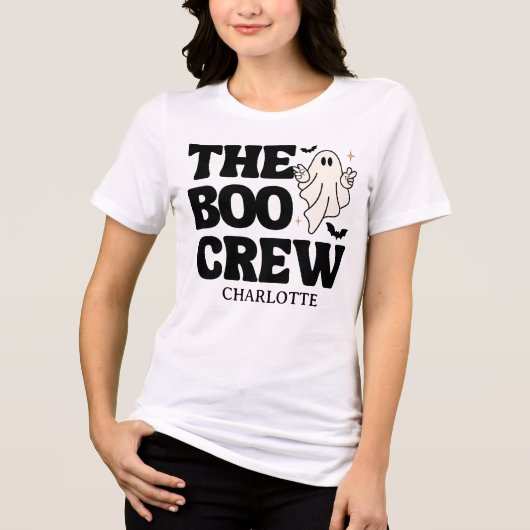 Retro der Boo-Crew Spooktacular Halloween Tri-Blend Shirt (Vorderseite)