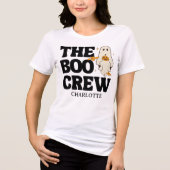 Retro der Boo-Crew verwirrt Halloween Tri-Blend Shirt (Vorderseite)