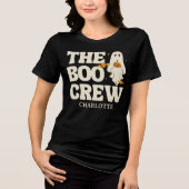 Retro der Boo-Crew verwirrt Halloween Tri-Blend Shirt (Vorderseite)
