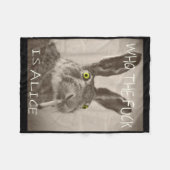 Retro, der F_ck ist Alice Funny Rabbit Fleecedecke (Vorderseite (Horizontal))