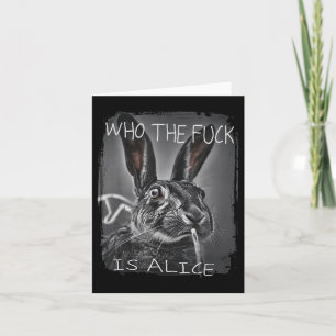 Retro, der F_ck ist Alice Funny Rabbit Karte