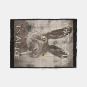 Retro, der Fick ist Alice Funny Rabbit Fleecedecke (Vorderseite (Horizontal))