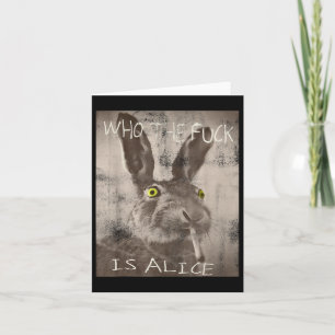 Retro, der Fick ist Alice Funny Rabbit Karte