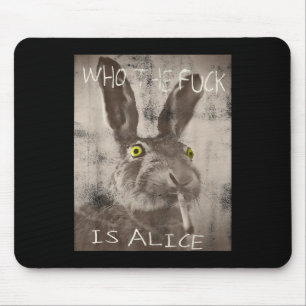 Retro, der Fick ist Alice Funny Rabbit Mousepad