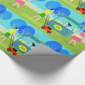 Retro der Limonadestand-Packpapier der Kinder Geschenkpapier (Ecke)