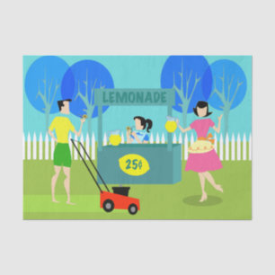 Retro der Limonadestand-Seidenpapier der Kinder Seidenpapier