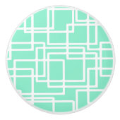 Retro der modernen Rechtecke auf verdünntem Wasser Keramikknauf (Vorderseite)