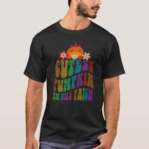 Retro der NIEDLICHEN PUMPKIN im Pflaster-Tageslehr T-Shirt