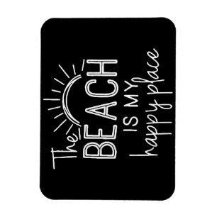 Retro Der Strand ist mein glücklicher Ort Lustiger Magnet