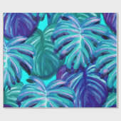 Retro der tropischen Blätter Geschenkpapier (Flach)