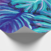 Retro der tropischen Blätter Geschenkpapier (Ecke)