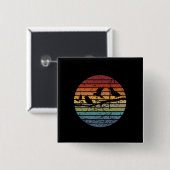 Retro der Vogelbeobachtung Button (Vorne & Hinten)